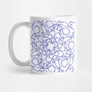 Blue flowers mosaic Mug